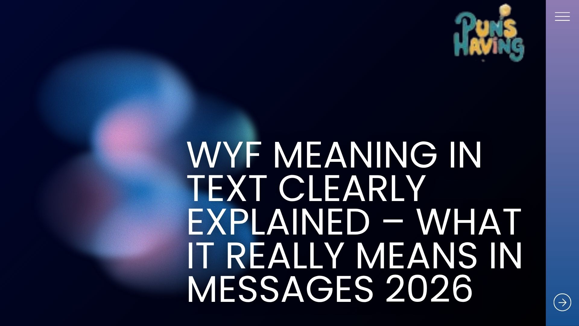 WYF Meaning in Text