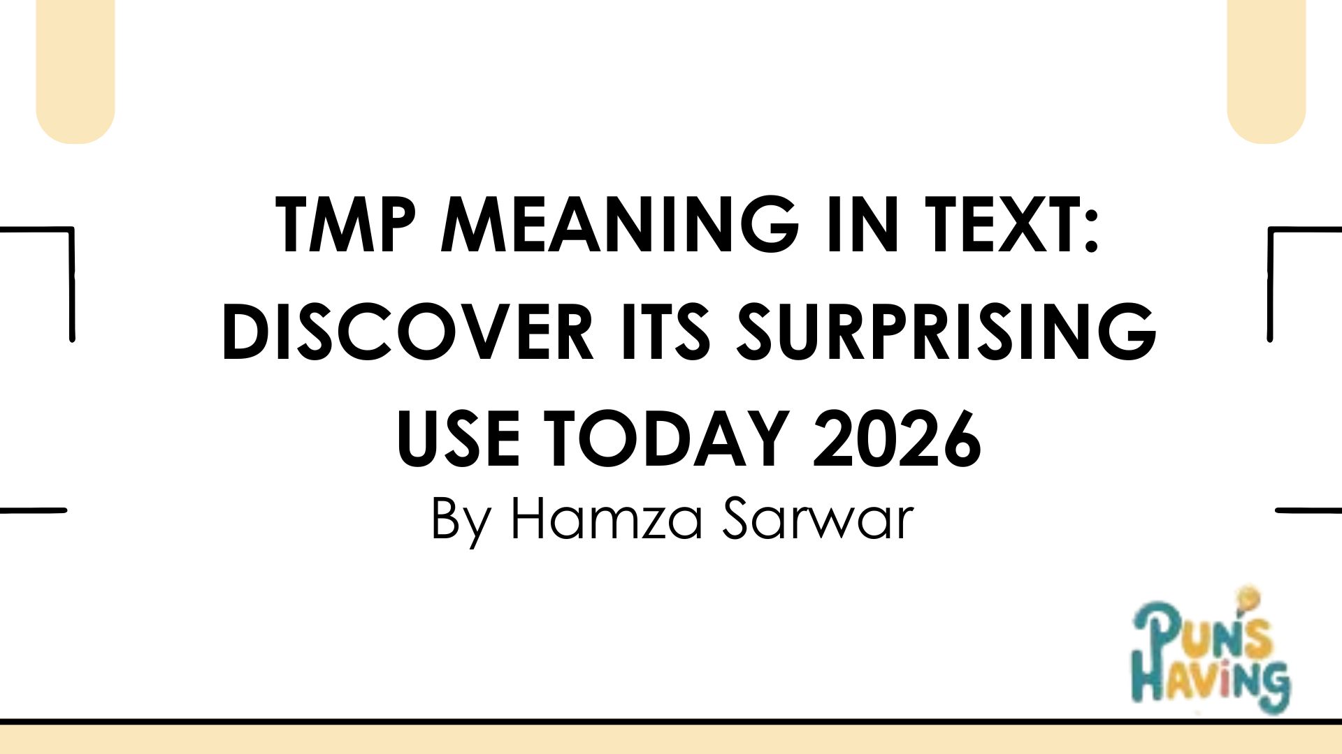 TMP Meaning in Text